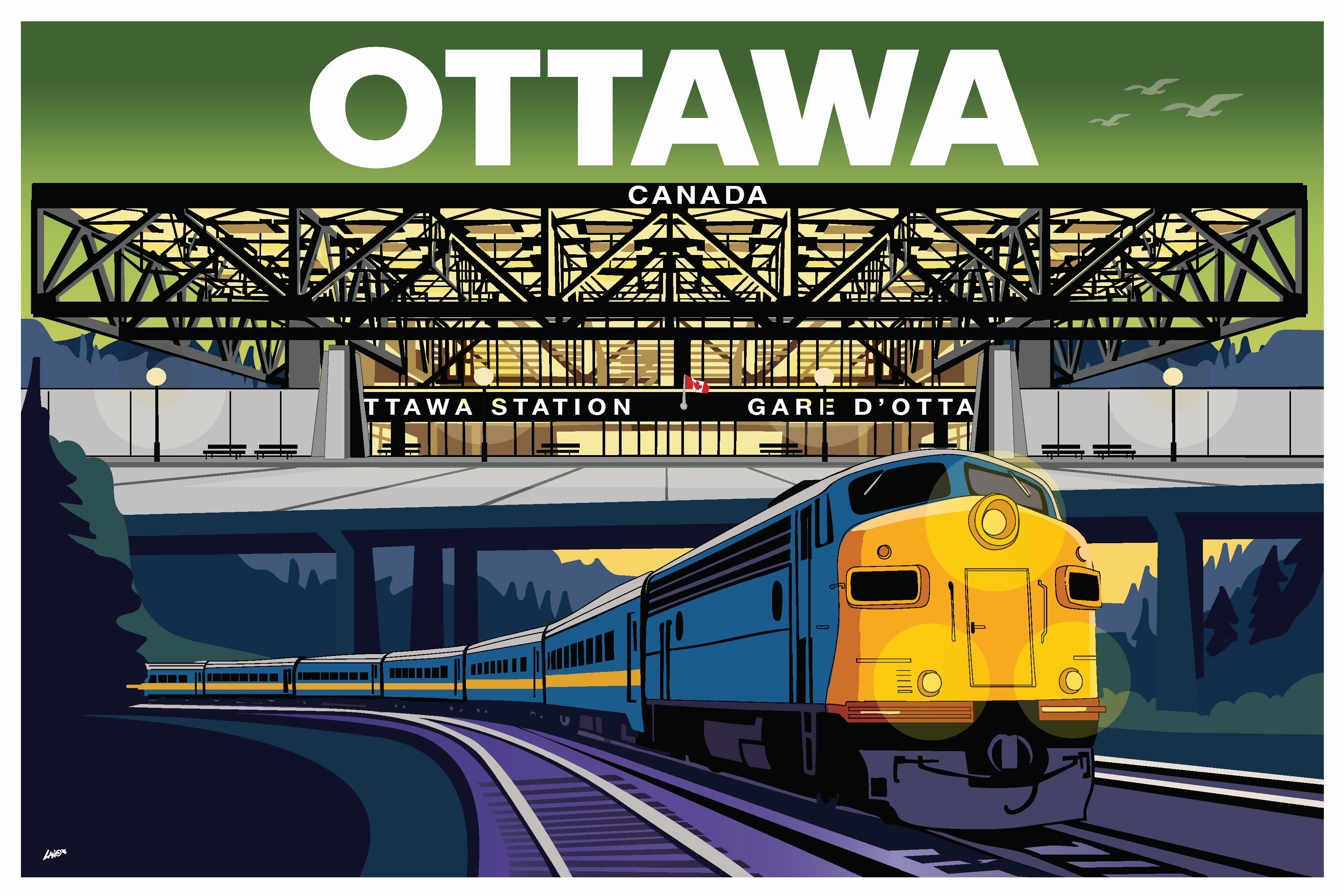 City Routes postcard set